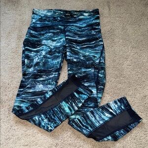 lululemon athletica Blue Patterned Leggings